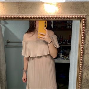 F21 NUDE MAXI DRESS SIZE L